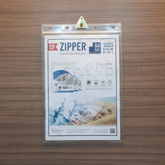 Transparent Document Protector With Zip-Lock -  ZIPPER - A3 Size, Pack of 5 - Image 5