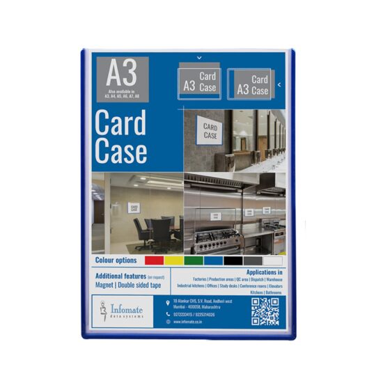Card Case - Transparent Document Holder - A3 size, pack of 5