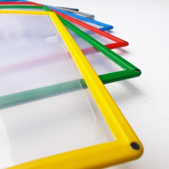 Magnetic Display Pocket File Folders - Magnetic Folders A3 Size, Pack of 6 (Assorted colors) - Image 3