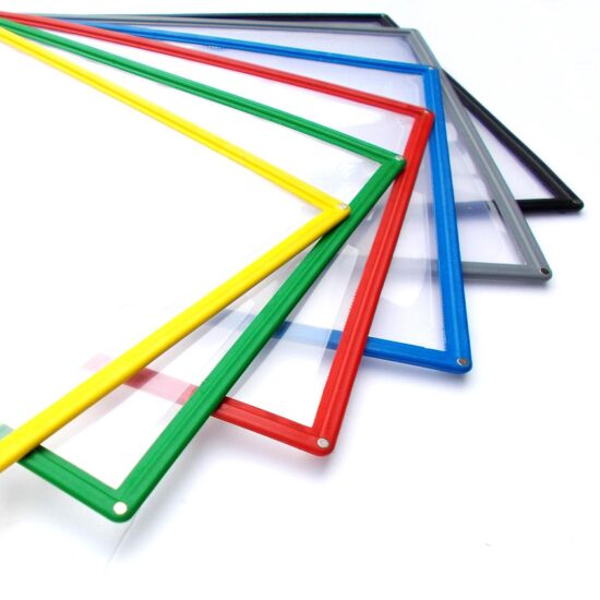 Magnetic Display Pocket File Folders - Magnetic Folders A3 Size, Pack of 6 (Assorted colors) - Image 2