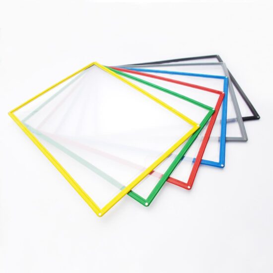 Magnetic Display Pocket File Folders - Magnetic Folders A3 Size, Pack of 6 (Assorted colors) - Image 4
