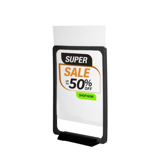 Infomate Multipurpose FRA Frames Pocket A4 Paper Brochures / Sign / Notice Display Table Stand - Pack of 2 - Image 5