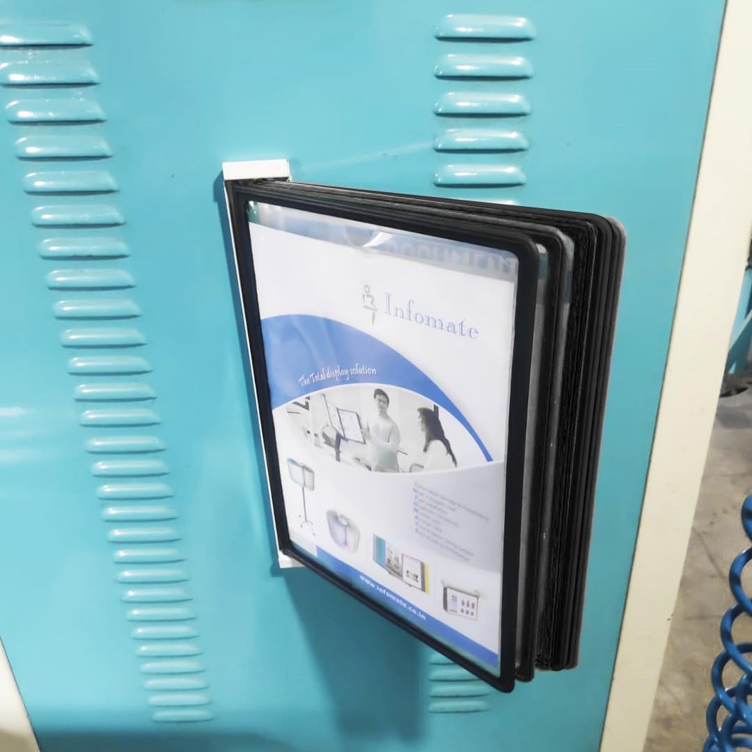 Infomate Plastic Wall Hanging Documents Storage Folders - Wall Unit - Black folders - Image 4