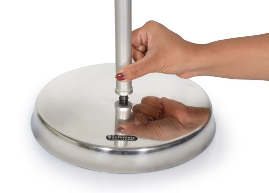 Top Loading A4 Aluminium Poster Stand - Quick Document Insertion from Top, Adjustable Height, Portrait and Landscape Orientation, Comes With Writing surface Panel - Image 4
