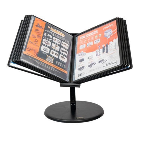 Infomate Adjustable Desk Display Unit A4 – 10 Folders, Document display Stand for Catalogs, Manuals & Product Sheets - Image 7