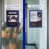 'Two Way Viewing - Peel and Stick' A4 Document/Signage Holder for Glass Surface, Pack of 3